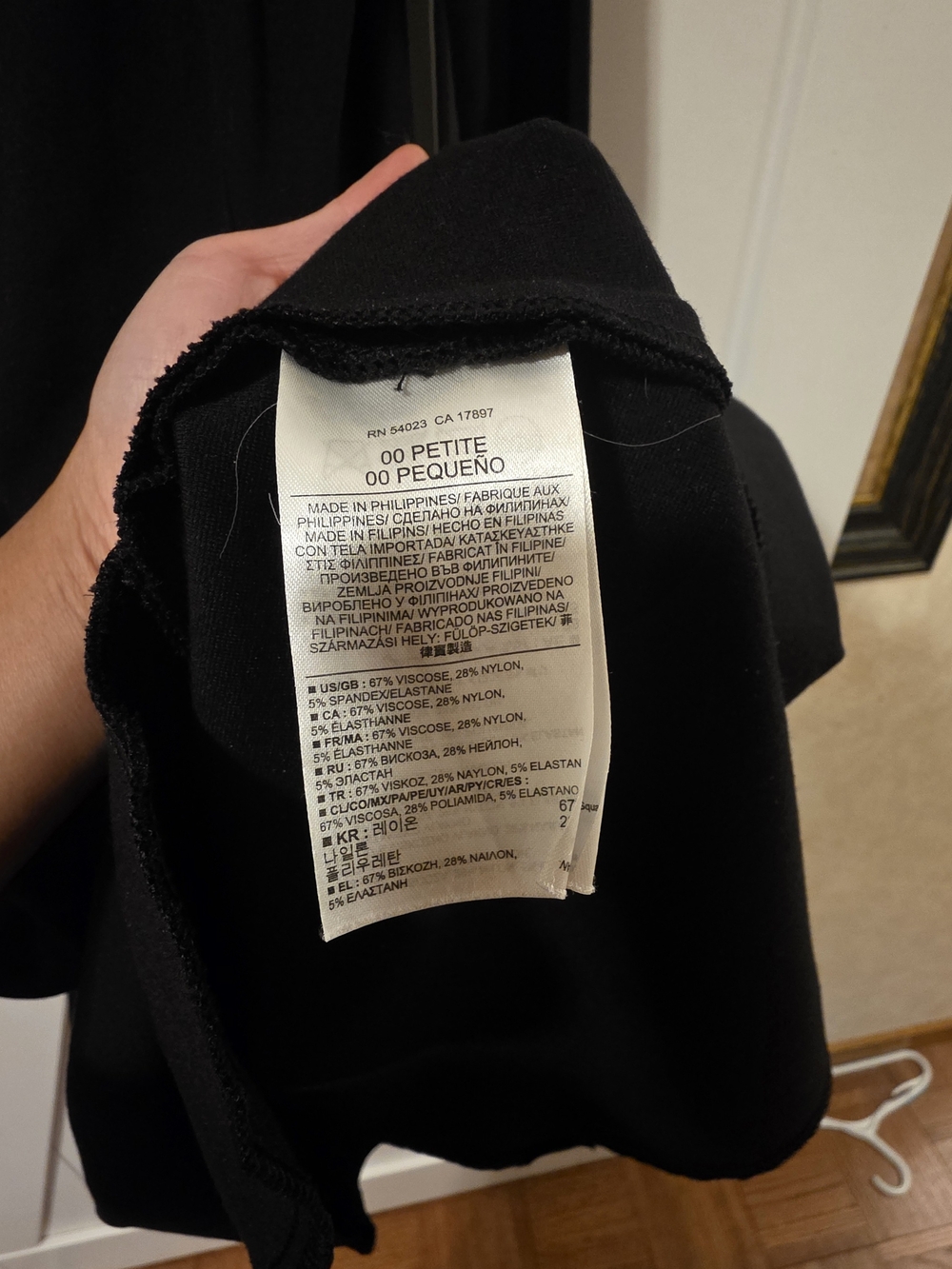 Banana Republic Black Long-Sleeve Fit & Flare Dress - Picture 3 of 3